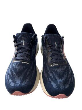 Brooks Launch 9 Womens Running Shoes Navy & Pink Size 8.5 Lightweight Cushioning